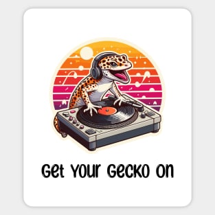 Gecko DJ Music Leopard Gecko Sticker